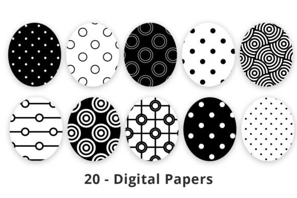 Black and White Polka Dot Paper Patterns