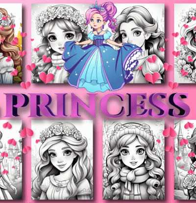 Cute Princess Adult Coloring Pages