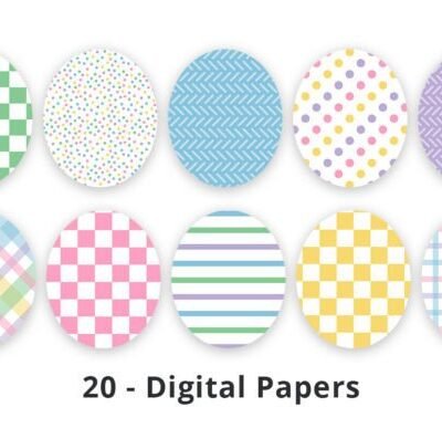 Easter Colors Digital Paper Patterns