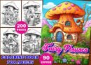 Fairy Houses للكبار عدد 200 صفحة تلوين