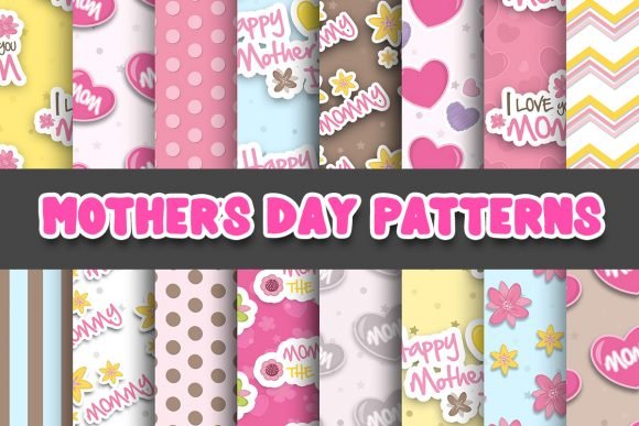 Mothers Day Digital Paper Patterns