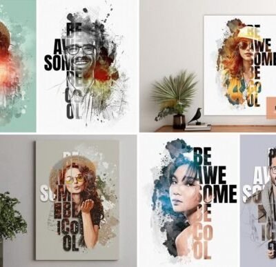 Typography Portrait Effect Template